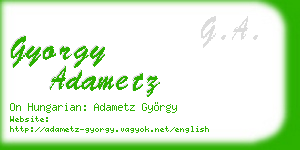 gyorgy adametz business card